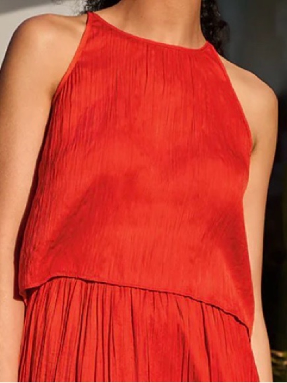 Z Supply Lourdes Satin Tank Red